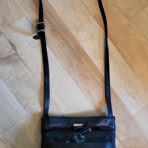 Black Leather Crossbody Bag